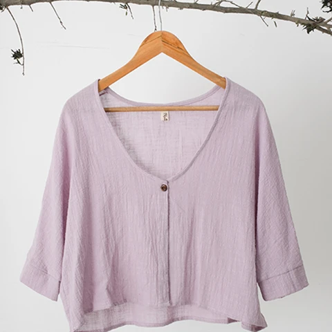 الرجعية اليابانية القطن الكتان الصغيرة awl الفنية تنوعا المرأة واقية من الشمس مكيف الهواء irt ort ملابس خارجية