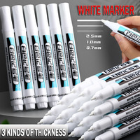 Commercial White Oily Marking Pen Thin Head Thick Head Waterproof Colorfast Highlight Stick Indelible