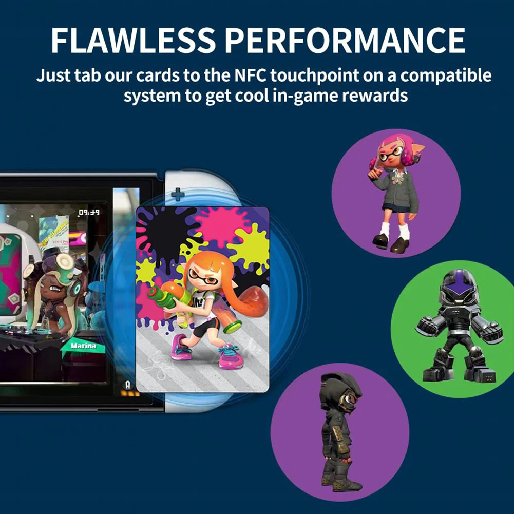 3pcs/17pcs/20pcs/23pcs Splatoon 3&2 Game Cards Splatoon Series Splatoon 2 & 3 PVC NFC Tag Game Cards for Ns Switch