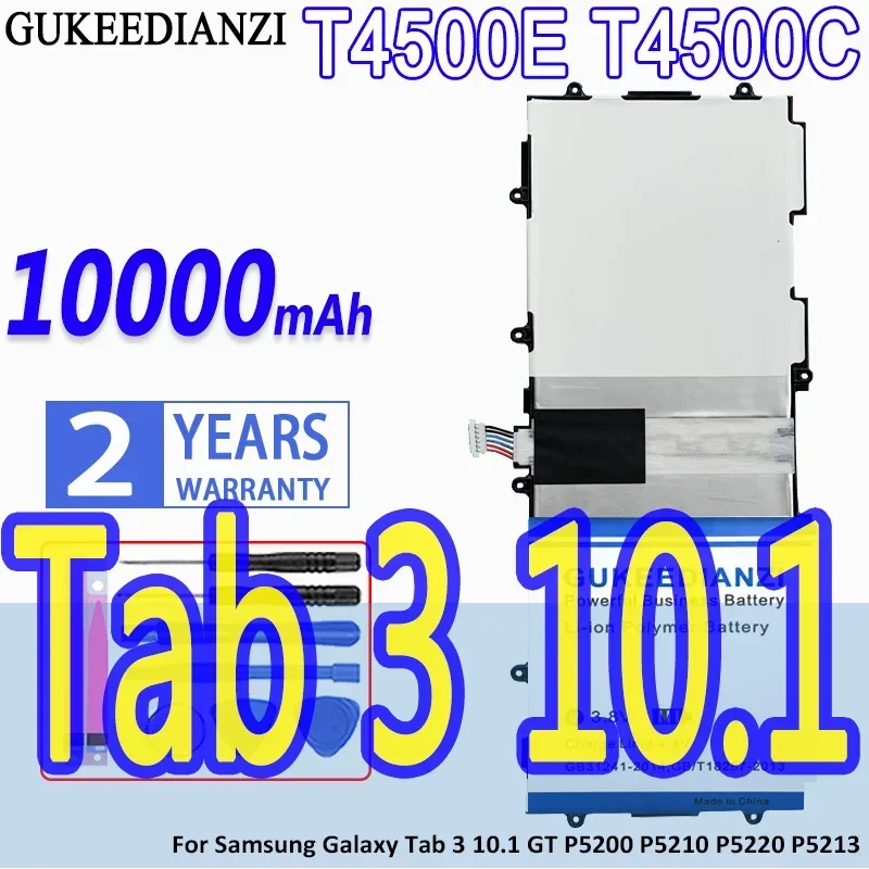 

GUKEEDIANZI Battery T4500E T4500C 10000mAh For Samsung Galaxy Tab 3 10.1 GT P5200 P5210 P5220 P5213