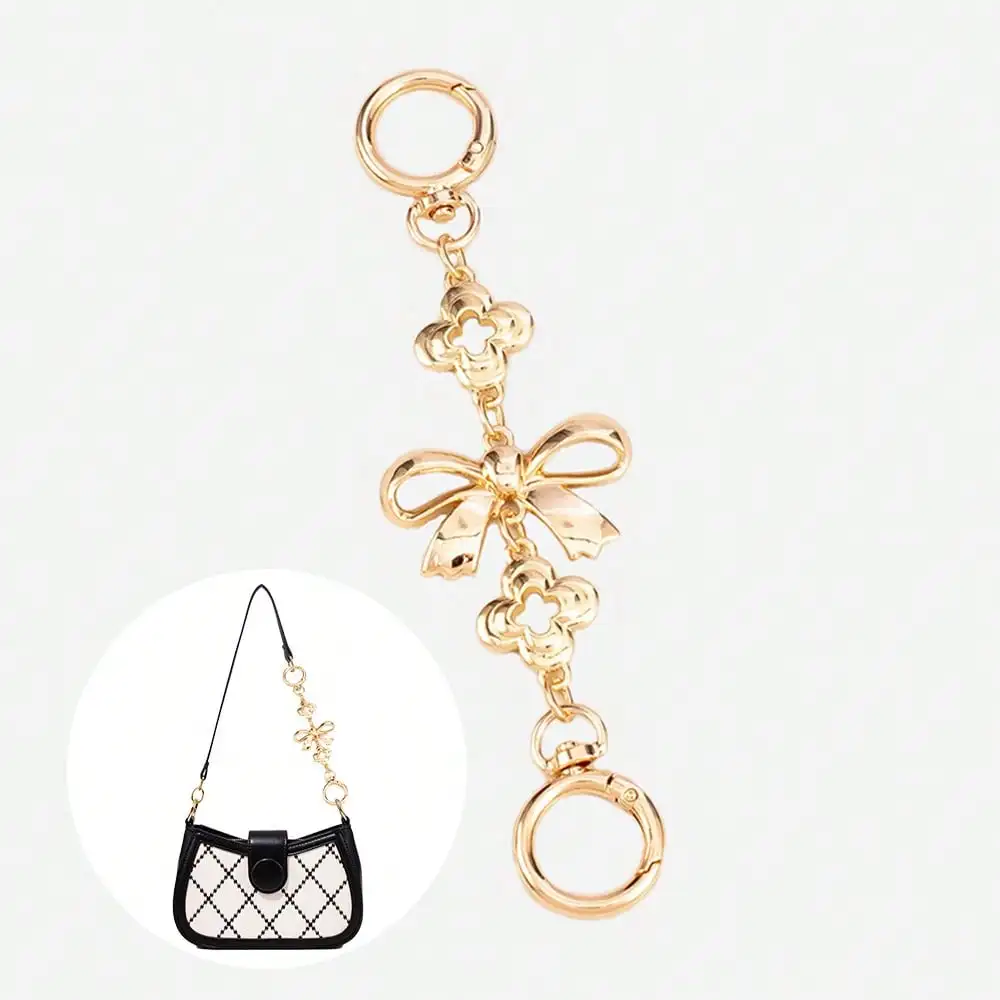 Metal Bow Bag Purse Extender Chain Strap
