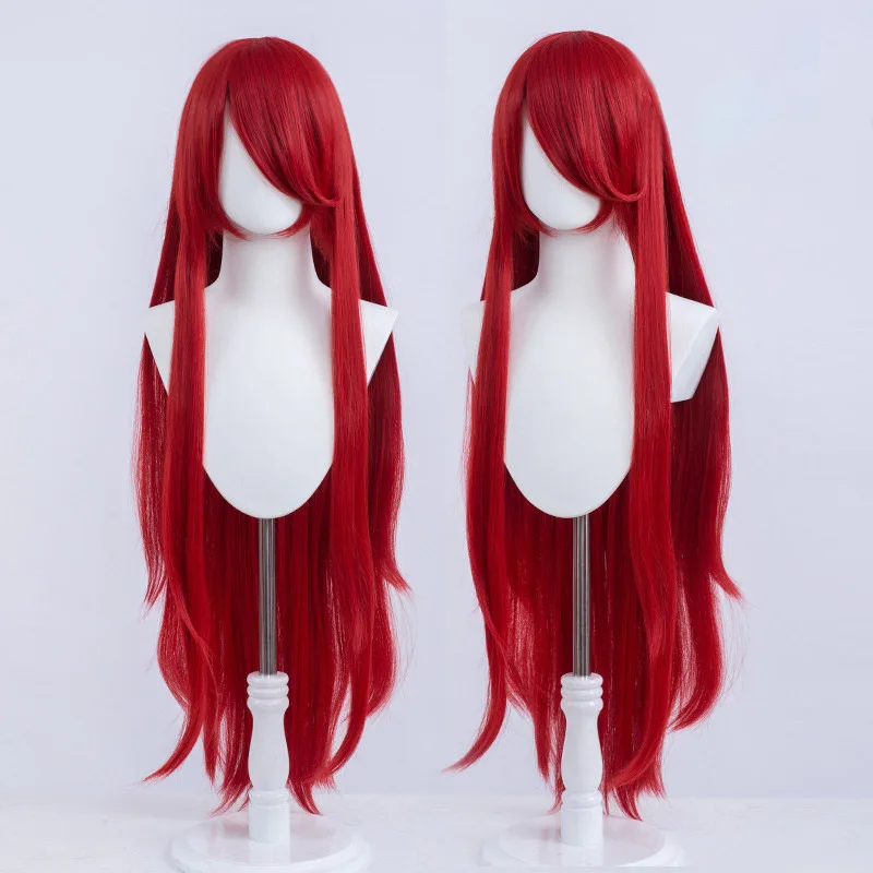 Halloween Cosplay Anime Party Fancy Wig Costume Wig 100cm Long Straight Heat Resistant Synthetic Hair Anime Colored Hair