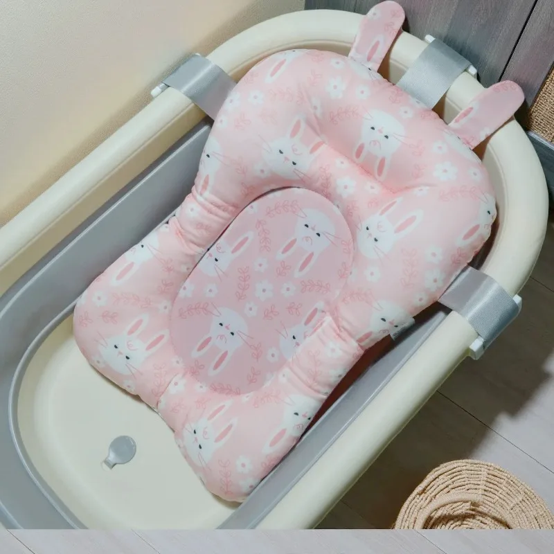 Baby Bath Mat: Skin-Friendly Material, Floating Design, Suitable for Sitting or Lying Down, Non-Slip, Newborn Bath Support