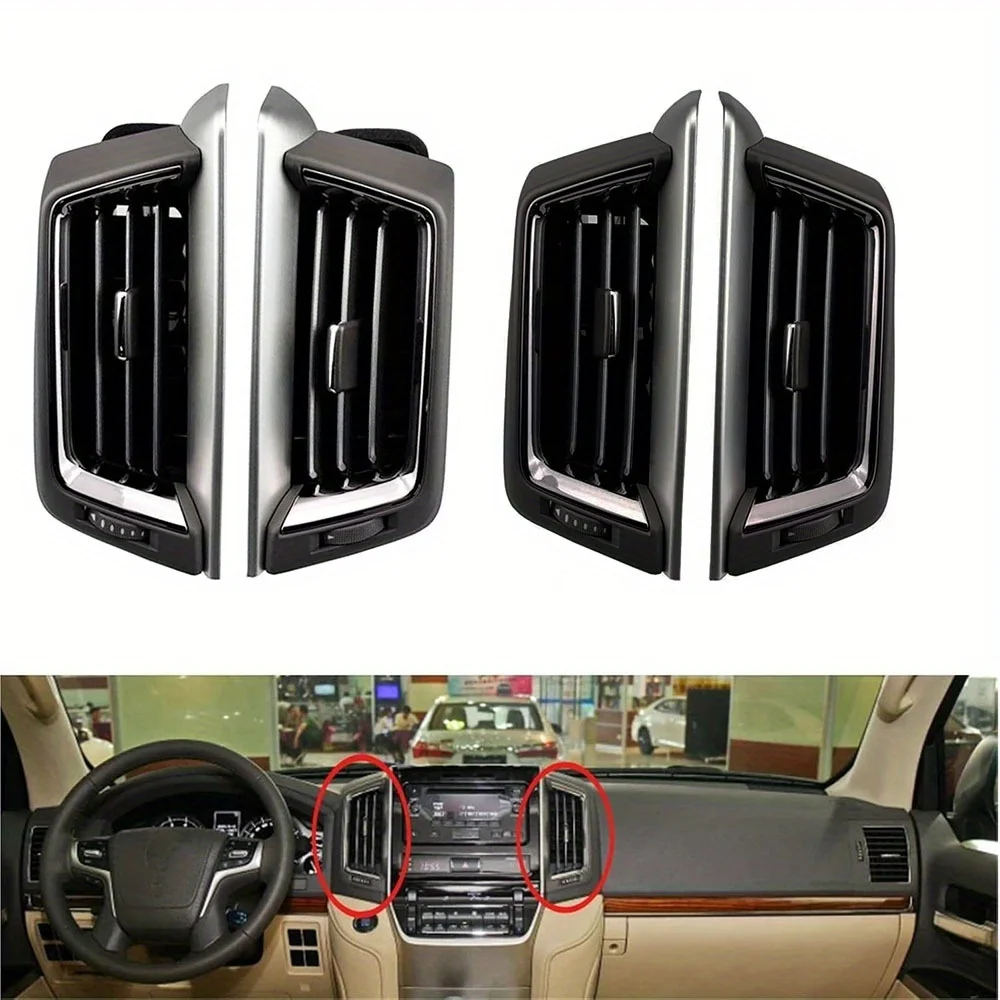 Car Vents Center A/C Dash Air Vent Assembly,Console Outlet Insert Frame for 16-20 Toyota Land Cruiser 200 LC200 Air Vent Grille
