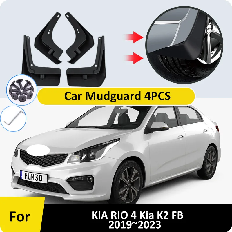 

For KIA RIO 4 Kia K2 FB 2019~2023 Car Mudflap Guards 2020 2021 2022 Car Mudflaps Flap Front Rear Flares Mudguard Car Accessories