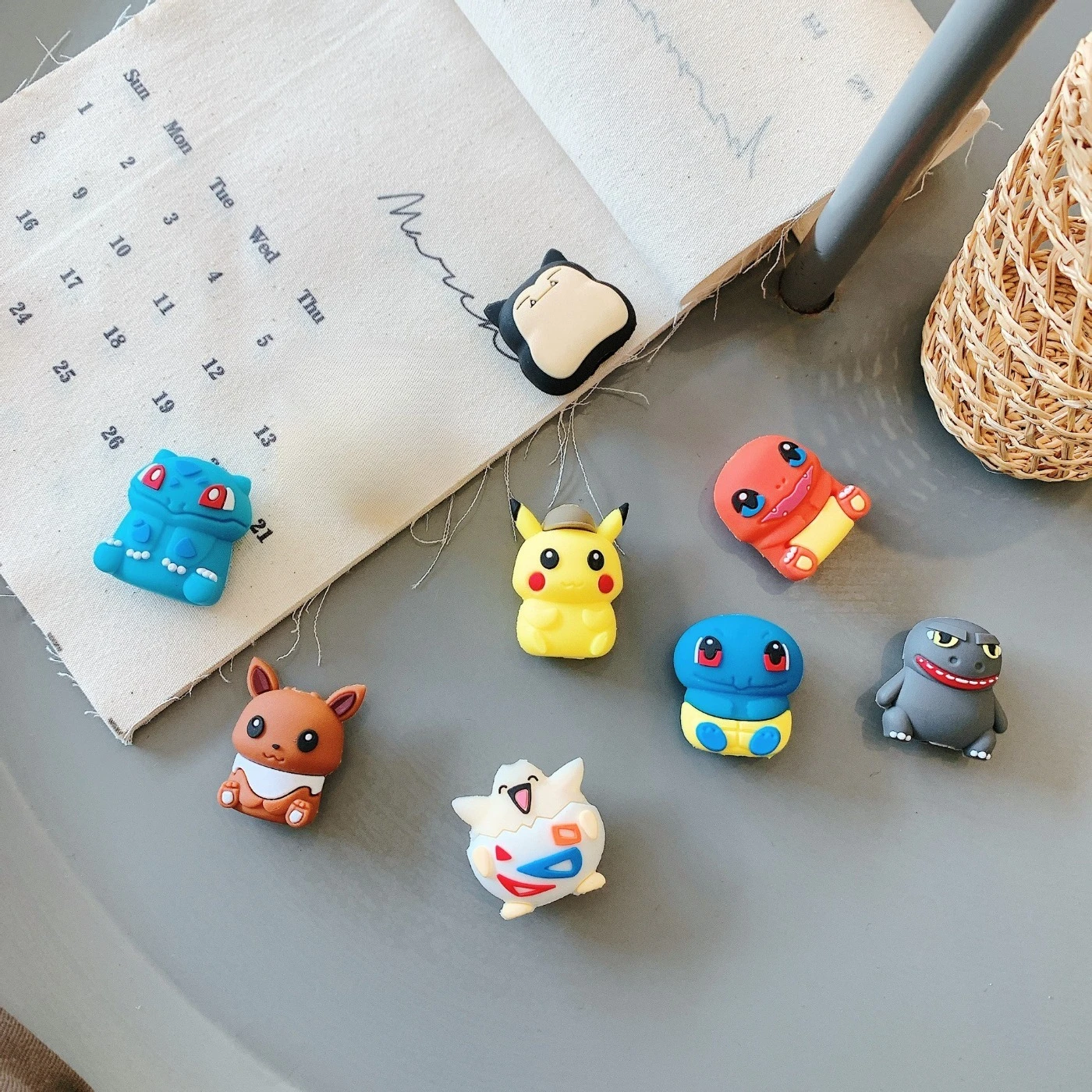 Pokemon Pikachu Doll Data Cable Protective Cover Kawaii Anime Charmander Bulbasaur Mobile Phone Accessories Anti-breakage Toy
