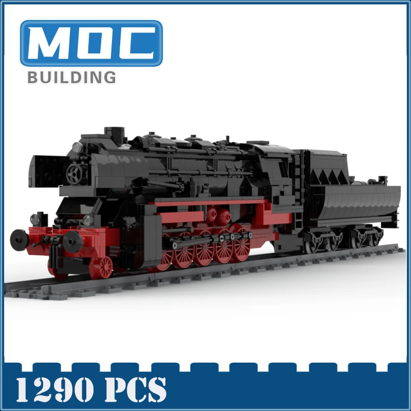 

German War Locomotive Train Toy Set DRB 52 Car Railway Machine Building Blocks Bricks Movie Train Head Creative Toys Gifts