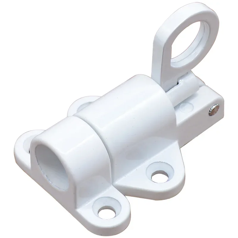 Aluminum Alloy Window Gate Security Pull Ring Spring Bounce Door Bolt Automatic Latch Lock Black Grey Window Black/Gray/white