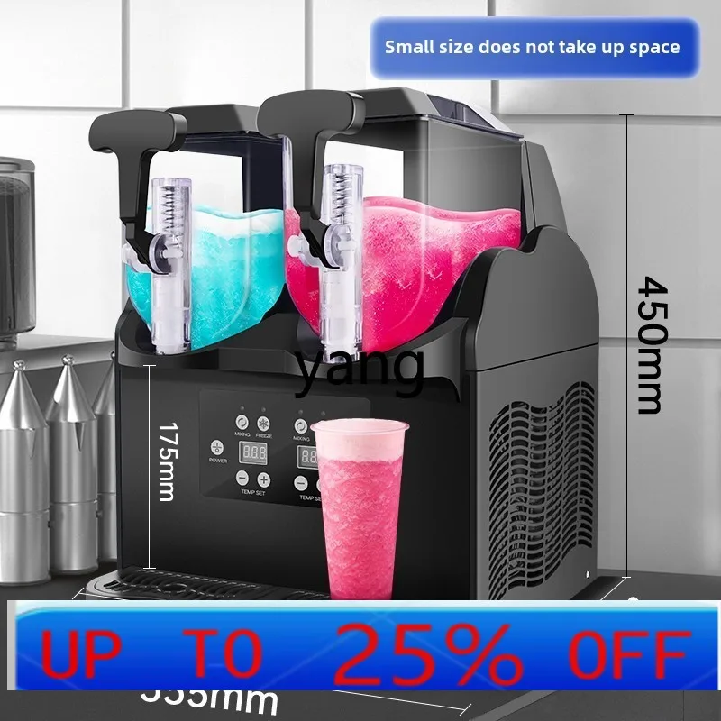 KG  Commercial Automatic Double Cylinder Slush Snow Granulator Smoothie Juicer