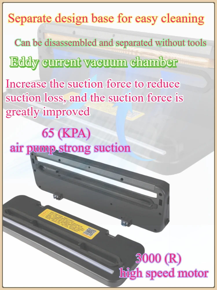 Vacuum sealing machine, household food preservation machine, small automatic dry wet dual-use vacuum packaging machine