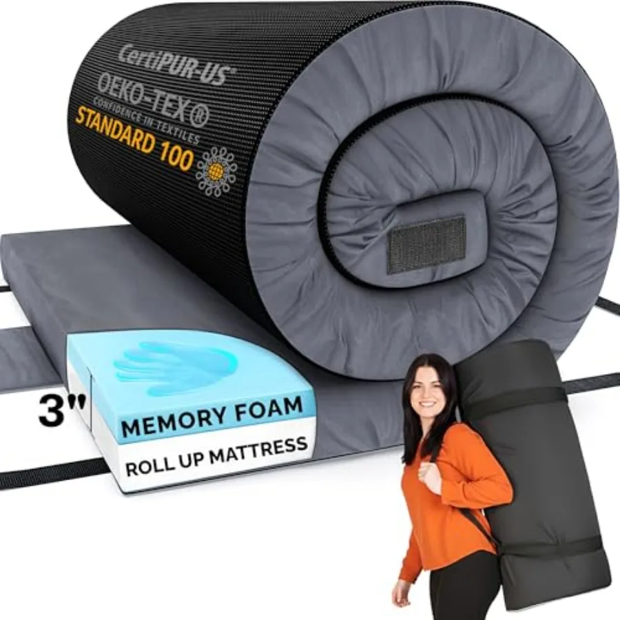

Надувной матрас Matrix AirCell Memory Foam для кемпинга - складной матрас CertiPUR-US для взрослых - портативные пенополиуретановые спальные коврики для кемпинга