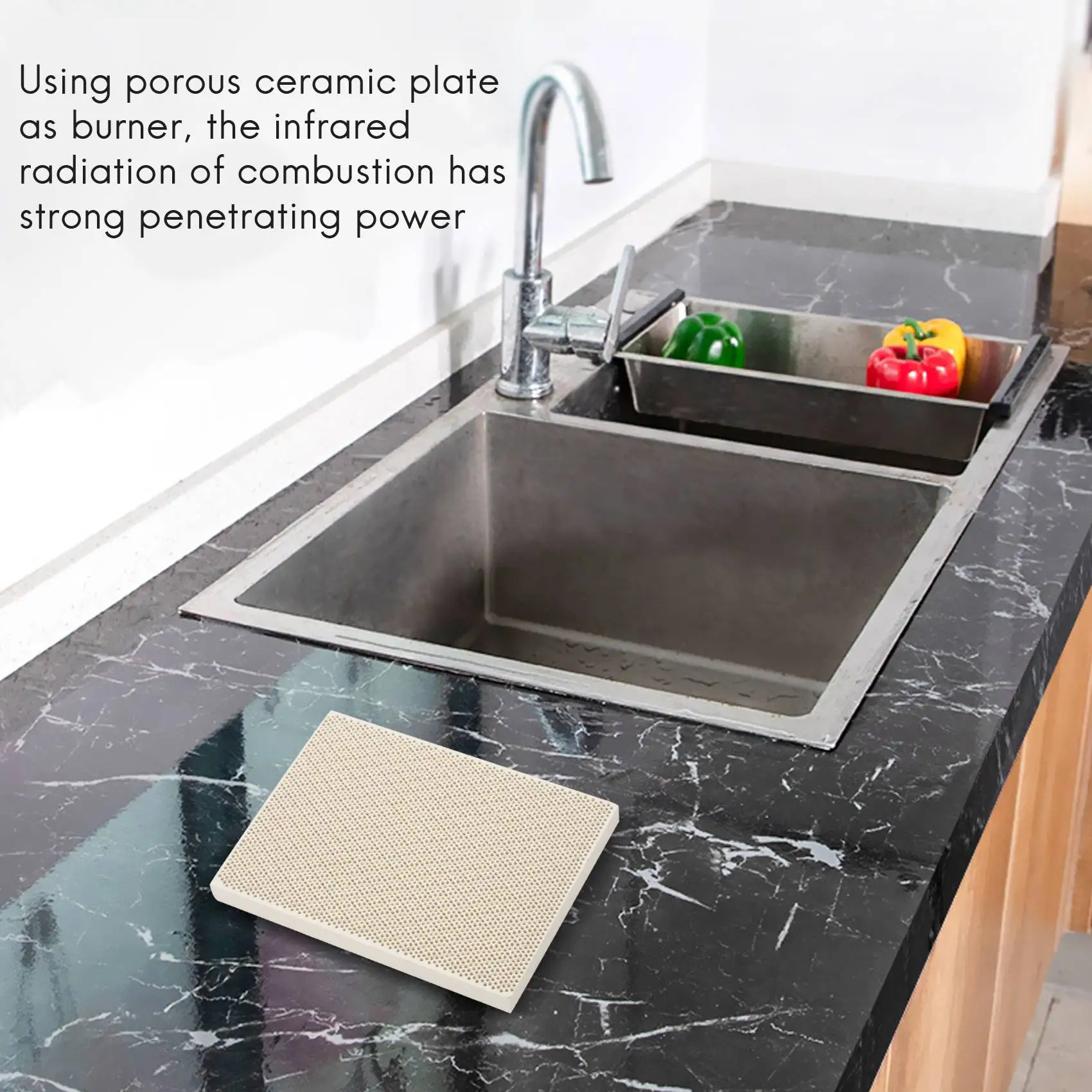 

Ceramic Honeycomb Soldering Board Heating For Gas Stove 135x95x13mm New