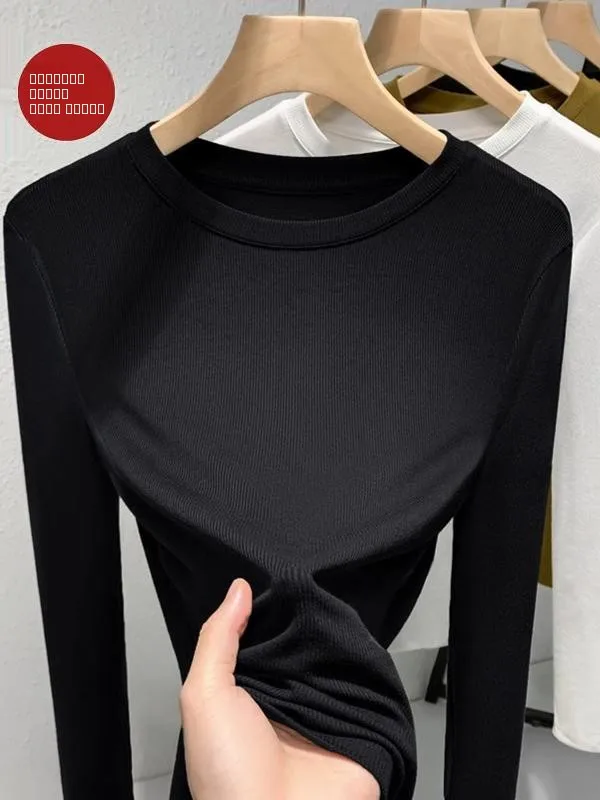 

Fenixuan Modal Long Sve Women's T-irt Thin Sle Slim Fit Base Layer irt Spring Autumn round Ne Regular Length