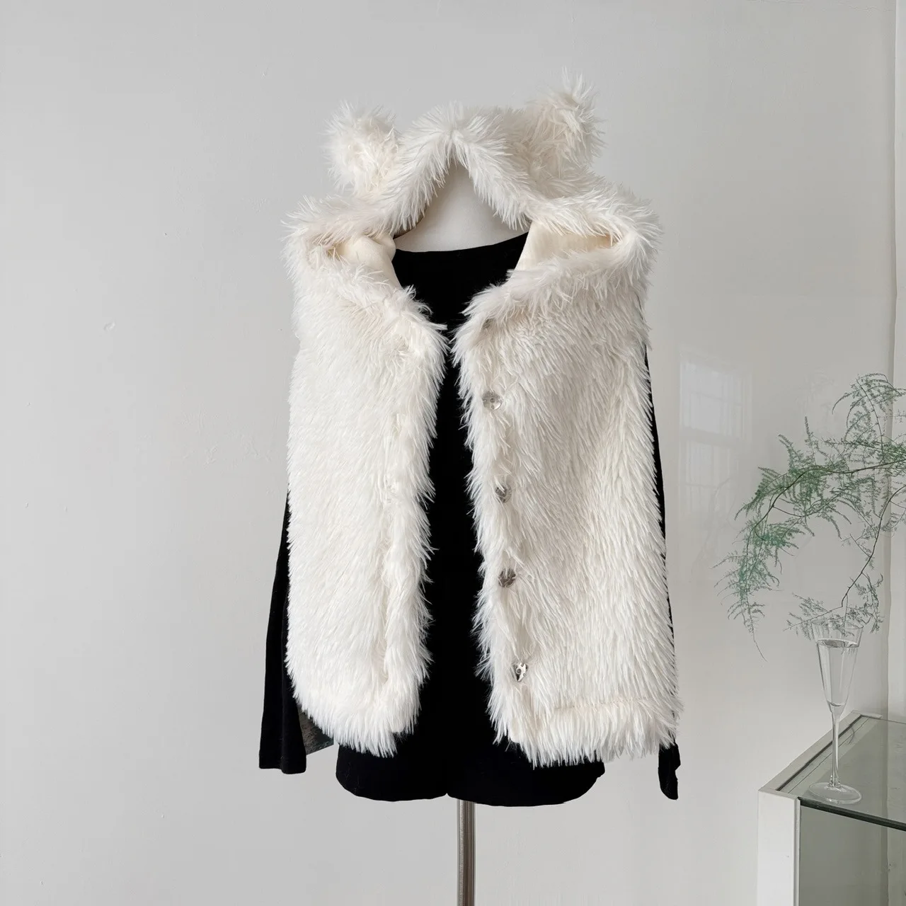 

Lamb Fur Vest Women's ort Sle Faionable Warm Autumn Winter New Arrival Outerwear Knitted ature Ele Trendy