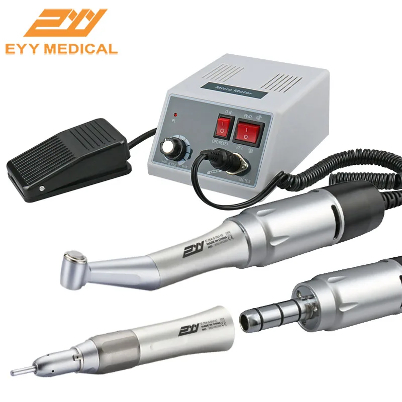 Micromotor Machine  35k RPM Polishing Handpiece with E type Electric Motor Contra Angle & Straight Handpiece