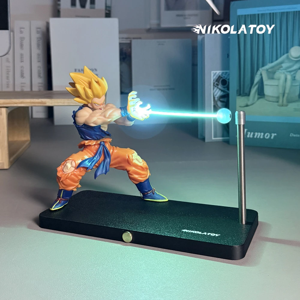 Dragon ball son goku luz noturna anime toque kamehameha luz noturna magnética decoração de mesa criativa anime brinquedos periféricos presente