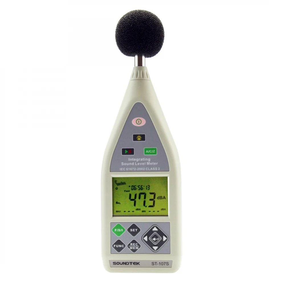 Tenmars ST-107 Digital Class 2 Noise Tester Integrating A/C/Z Sound Level Meter Range 30-130dB 31.5Hz~8KHz