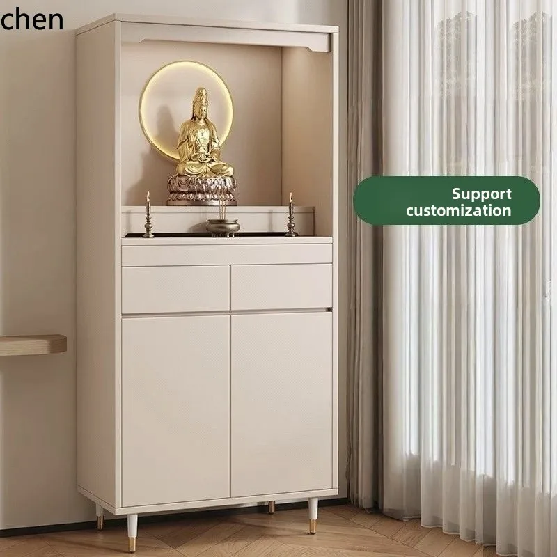 CZ1  New Buddha Cabinet Chinese Style Altar Modern Shrine God of Wealth Cabinet Small Standing Cabinet Incense Table