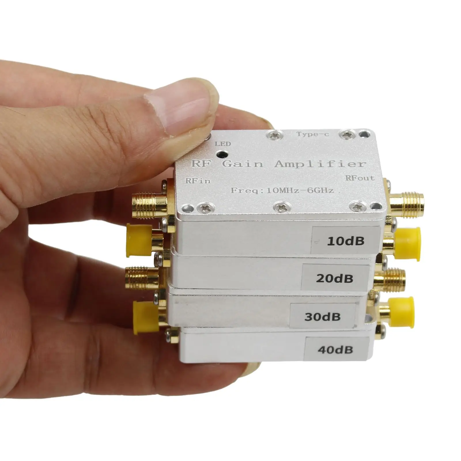 LAN 10M-6Ghz High Flatness -Amplifier Gain 10DB 30DB 20DB 40DB RF Front End Receiver RF Signal Drive FOR Hackrf One/SDR FM Radio