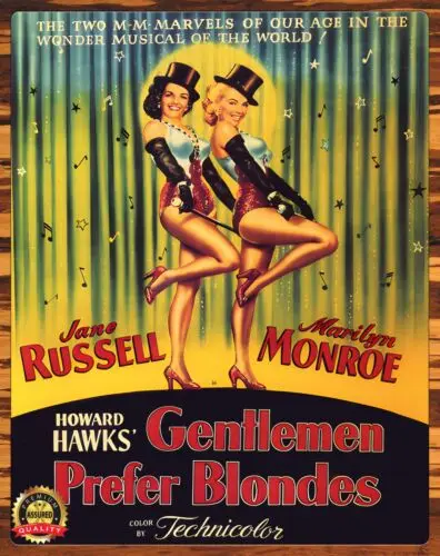 Gentlemen Prefer Blondes - 1953 - Metal Sign