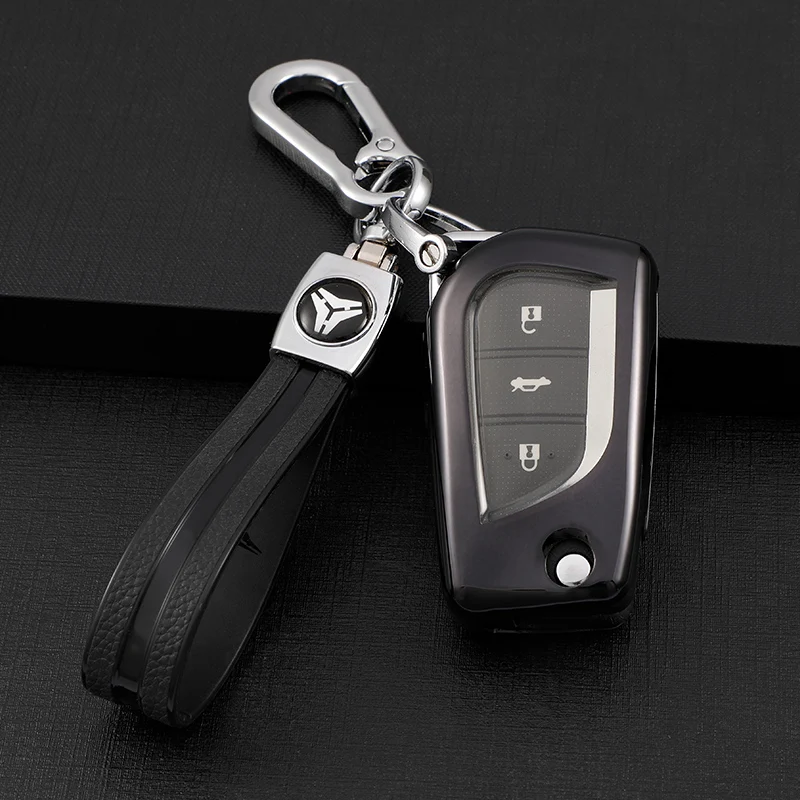 New PC+TPU Car Remote Key Case Cover Shell for Toyota Auris Corolla Reiz Avensis Verso Yaris Aygo Rav4 Scion TC IM 2017 2016