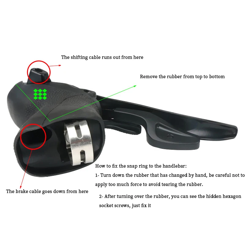 Bike Shifter Dual Control Levers 3 X 8 Speed Trip Shifters Road Bike Shift Lever Compatible For Shimano STI Lever Set