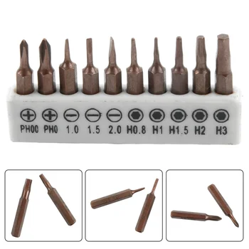 10 adet 25mm bitsler seti 4mm Hex oluklu kaydırmaz tornavida bit elektrikli tornavida küçük oyuncaklar için tamir araçları