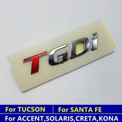 Auto Car TGDi Badge For Sonata SANTA FE Tucson Kona Ix25 Creta For Sportage K3 K5 Turbo Emblem Badge TGDI Sticker