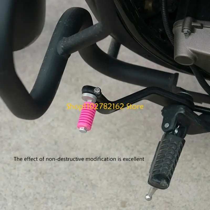 

547B Motorcycle Rear Footpegs Plate Footrest Rubber Pad Cover Universally for Most Motorbike Model Shifter Lever Cover