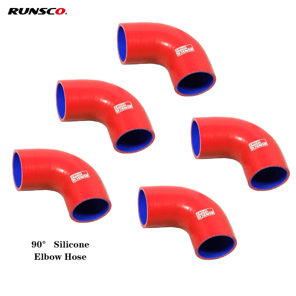 ID 38/45/63/76/83/89 MM Silicone Hose Elbow Rubber Joiner Bend Tube Hose Connector Intercooler Turbo Air Intake Pipe 90 Degrees