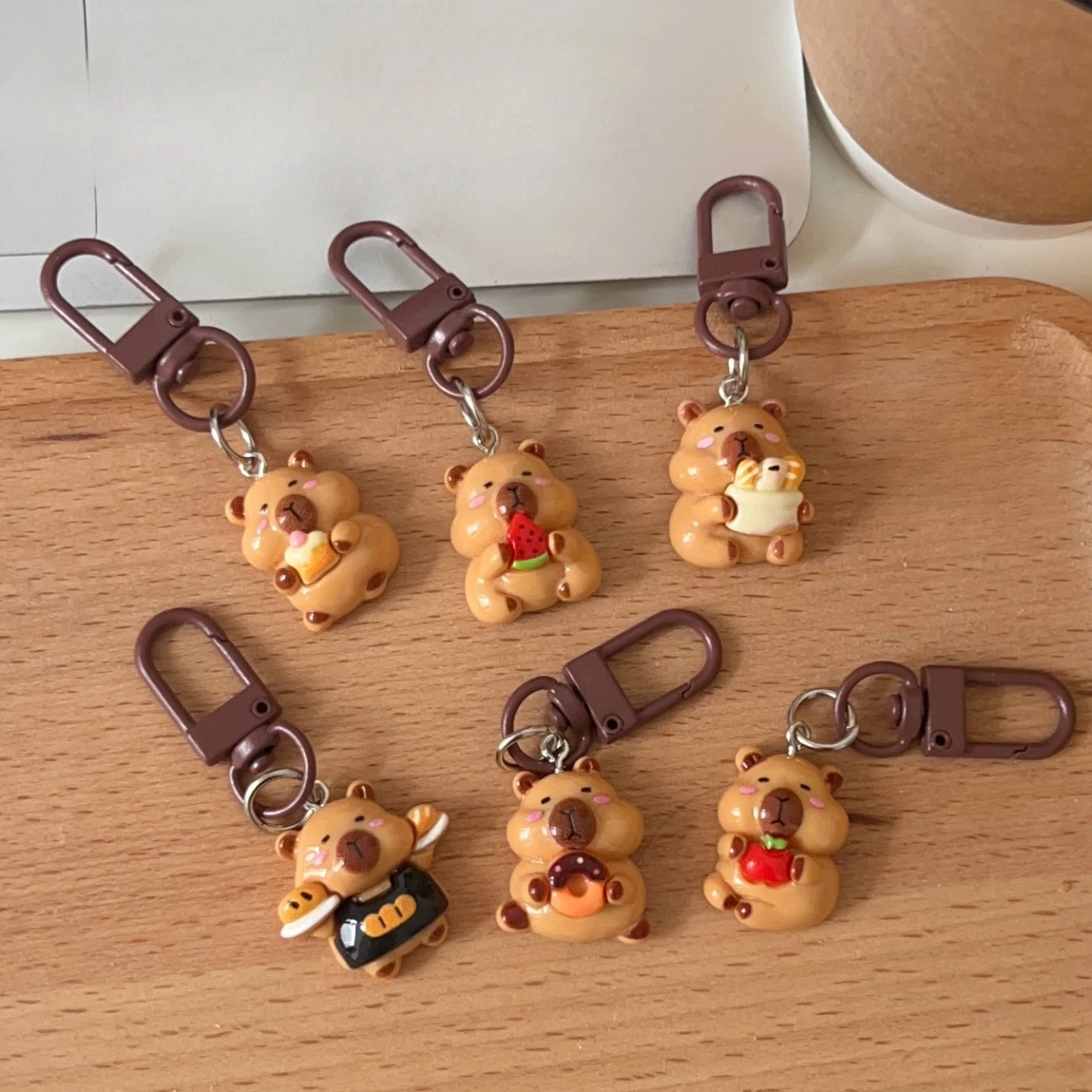 6pcs Cute Capybara Keychain Do - Vintage Fashion Dolls ulasan dan harga