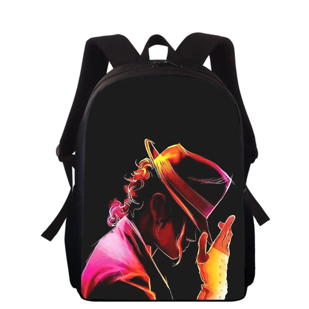 Michael Jackson 15” 3D Print Kids Backpack Primary School Bags for Boys Girls Back Pack Students School Book Bags