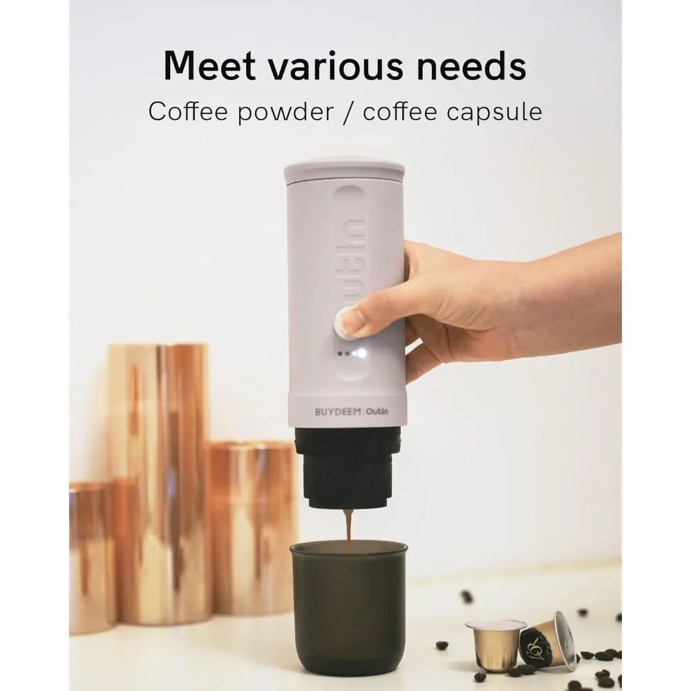 Portable Electric Espresso Machine, Car Coffee Maker with 7500mAh Battery,Travel Coffee Maker Self-Heating