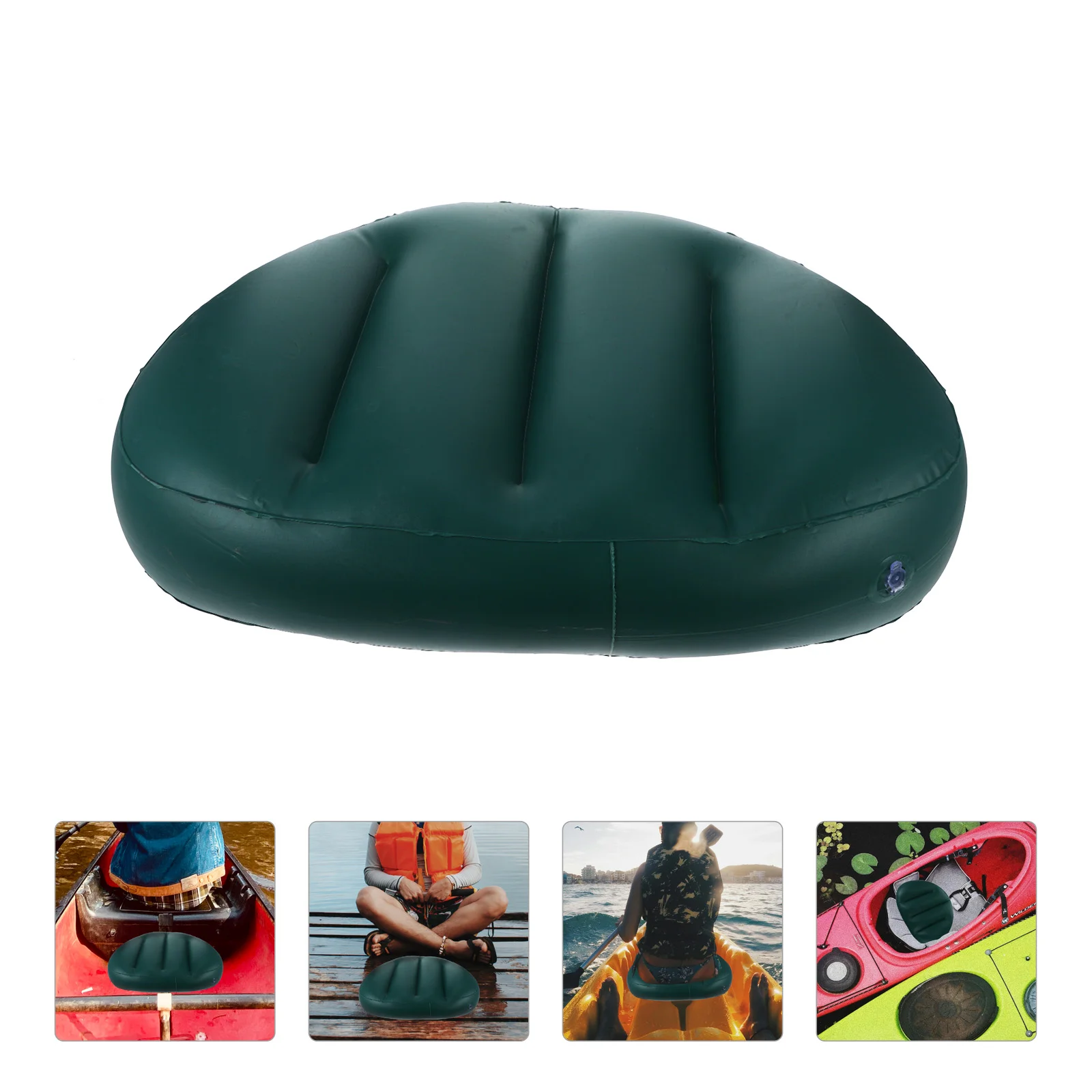 Cojín inflable para barco, kayaks, silla de Camping, accesorios para exteriores, piragüismo verde oscuro