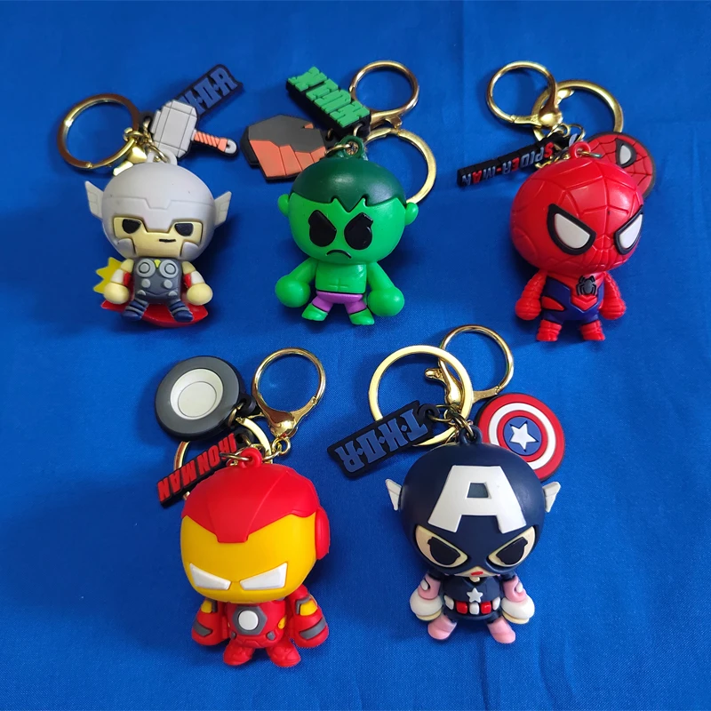 

Marvel Человек-паук, милая кукла, кулон, фигурки, Человек-паук, Мстители, рюкзак, брелок, сумка, брелок, кулон, подарки на день рождения