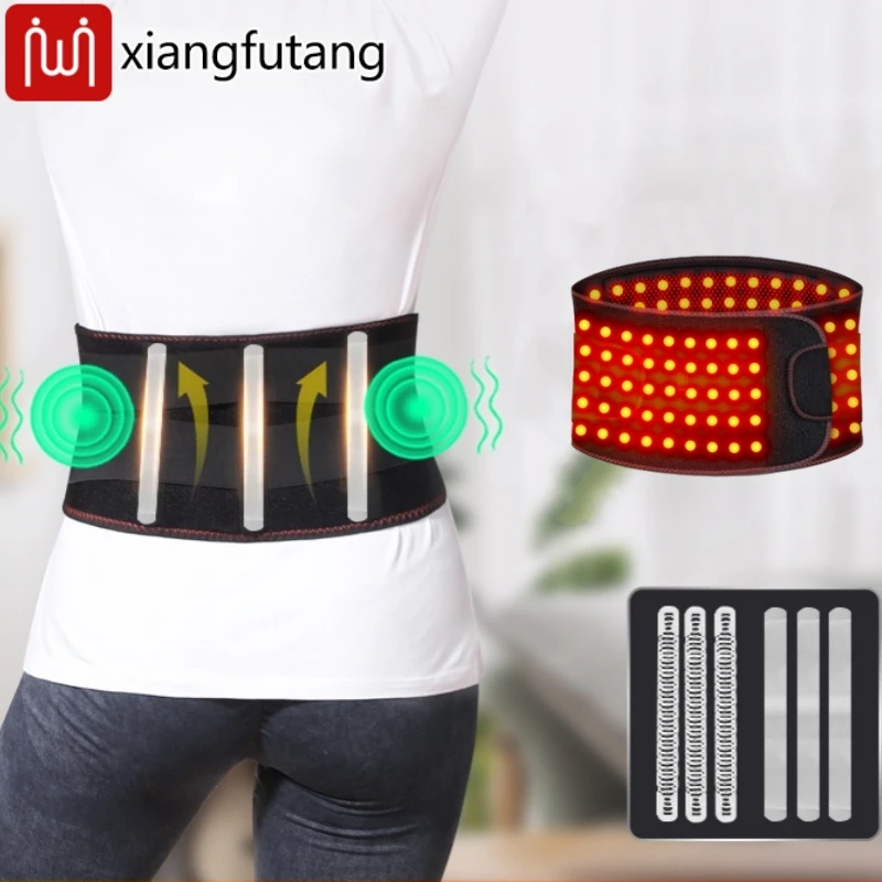 

Пояс с подогревом красного света, 3-ступенчатый нагревательный и вибрационный пояс с подогревом для спортивного восстановления и облегчения боли в пояснице