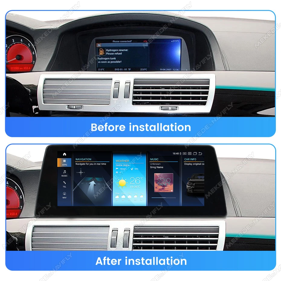Car GPS Navigation 13 Snapdragon 668s 1920*720 Resolution CAR VIDEO For BMW 7 Series E65 2001-2008