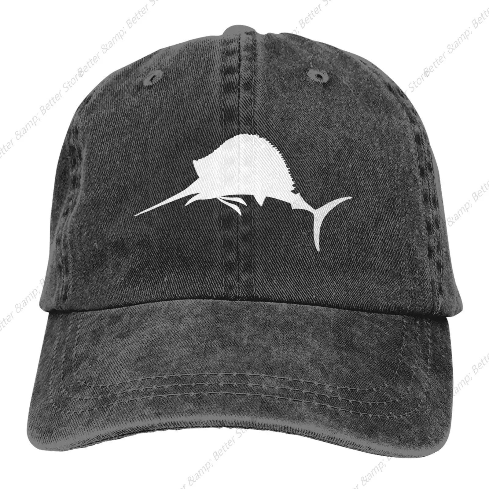 Swordfish Black Dad Hat for Men Women Men Baseball Caps Peaked Cap Sun Shade Sunprotection Hats