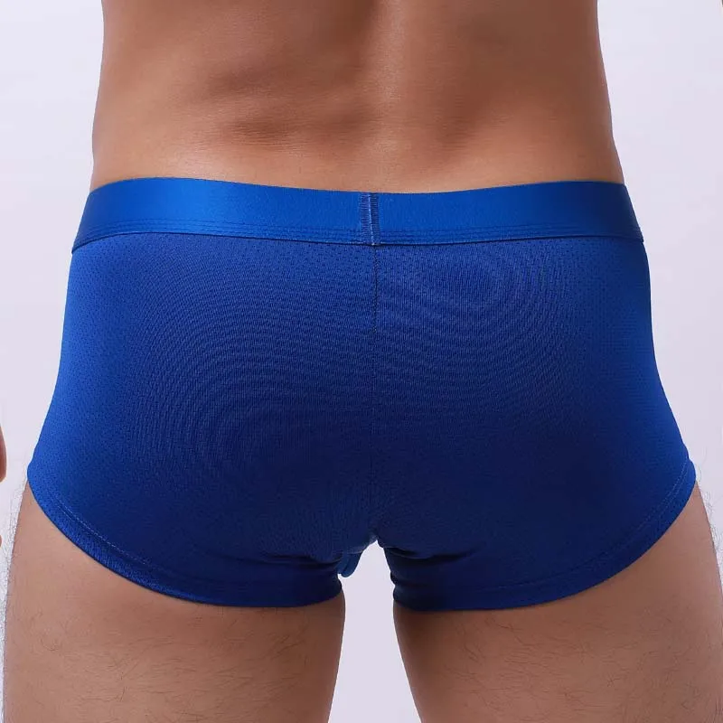 Hot Penis Hole Men Boxers Underwear Sexy Mesh Penis Pouch Male Panties Men U Convex Trunks Boxershorts Gay Lingerie Underpants