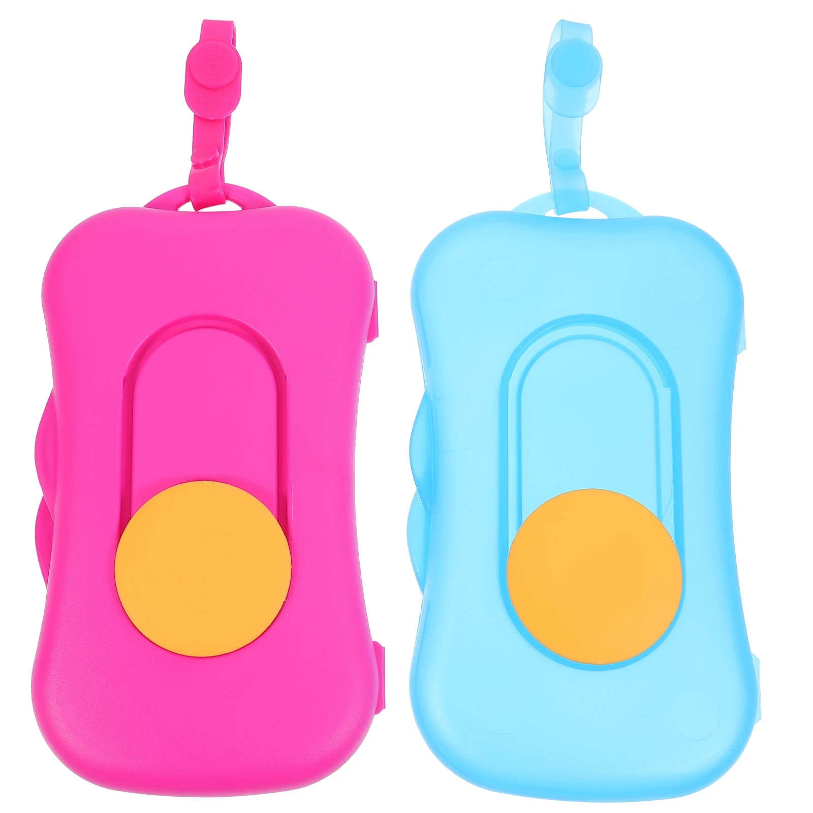 

2Pcs Baby Wipes Boxes Wet Tissue Cases for Crib Stroller Outdoor PP Material Reusable Slim Design Environmental Friendly