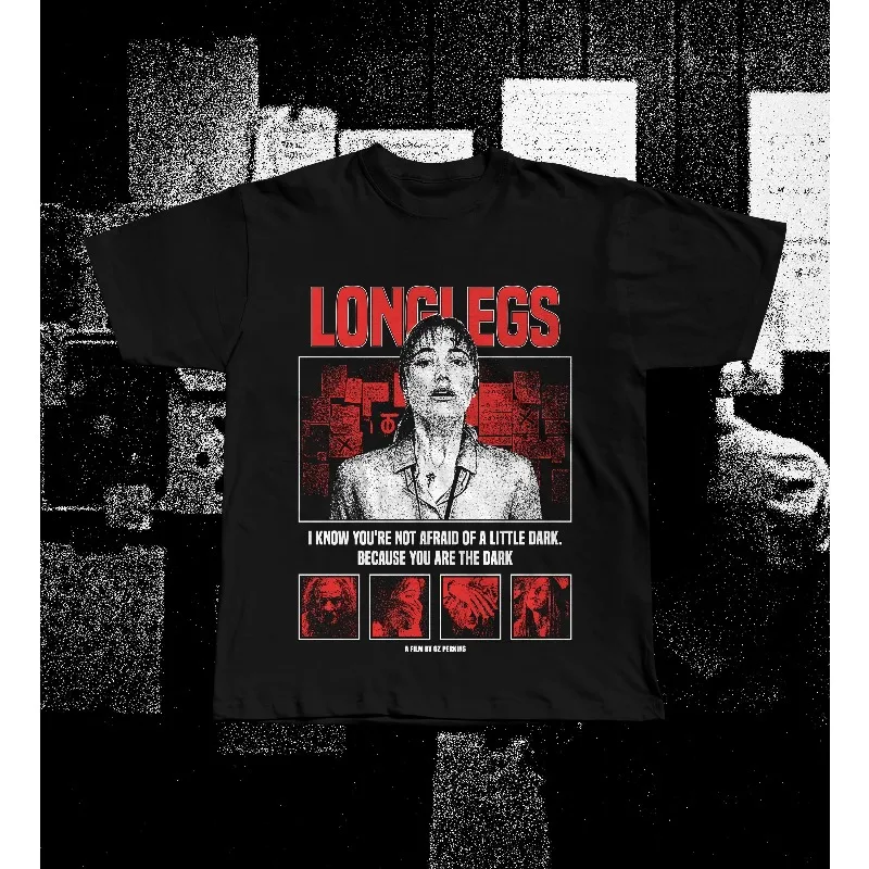 Longlegs Movie T-Shirt, Nicolas Cage Horror Graphic Tee Four season popular unisex cotton T-shirt