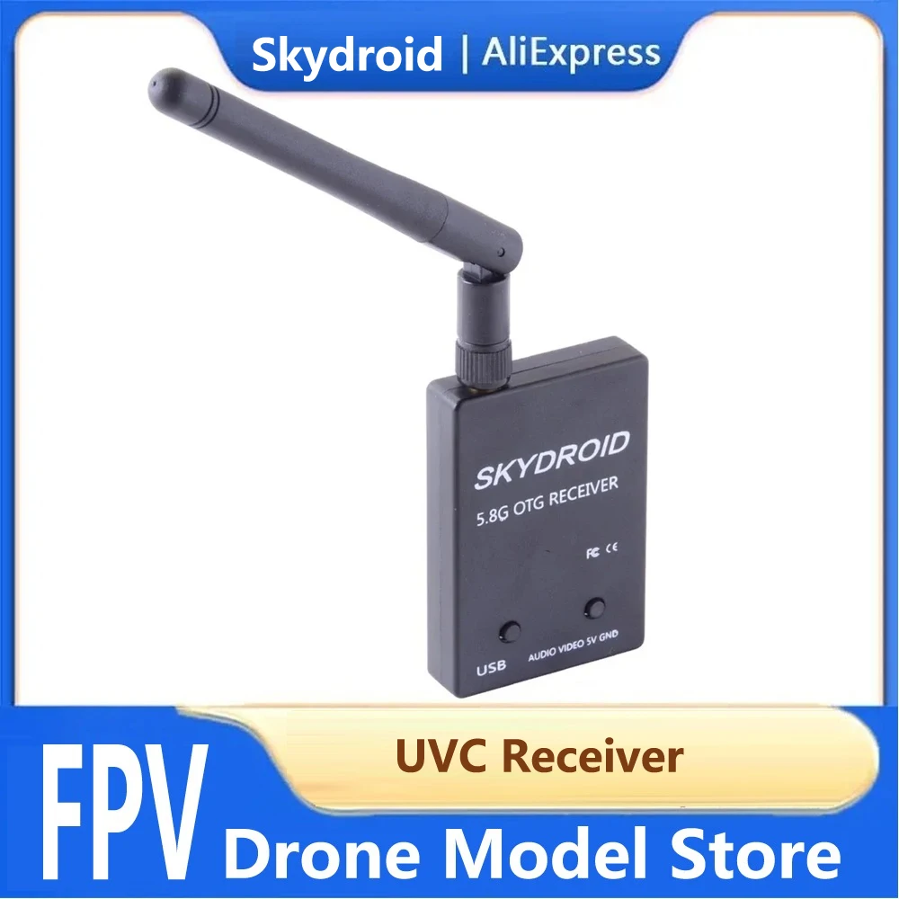 

Skydroid UVC Single Control Mini FPV Receiver OTG 5.8G 150CH Channel Video Transmission Downlink Audio For Android phone