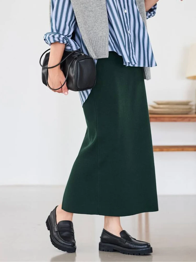 

Slimming High Waist Knitted Skirt Elastic Casual Sle Women's Faion Spring 2026 FRAMeWORK Casual Knitted Skirt