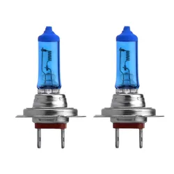 2PC Super bright white fog lamp xenon bulb, high-power car front headlight H1 H7 100W 12V24V car light source, parking car 6000k