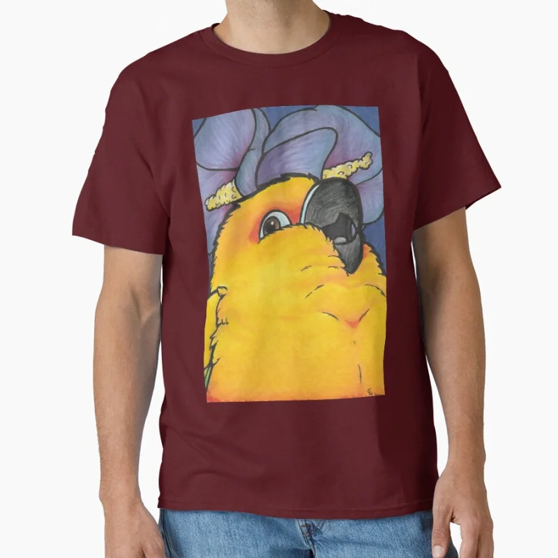 เสื้อยืดลายกราฟิกนกแก้วซันคูเรนน่ารัก ตลก ของขวัญสำหรับผู้ชาย ไซส์ใหญ่ เสื้อท็อปส์ลายกราฟิกนกแก้วตลก