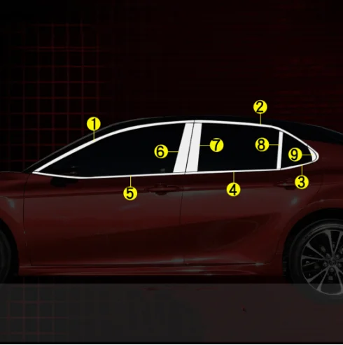 

Молдинговая Накладка для порога окна двери из нержавеющей стали для Toyota Camry 2018 2019 2020, автомобильные аксессуары