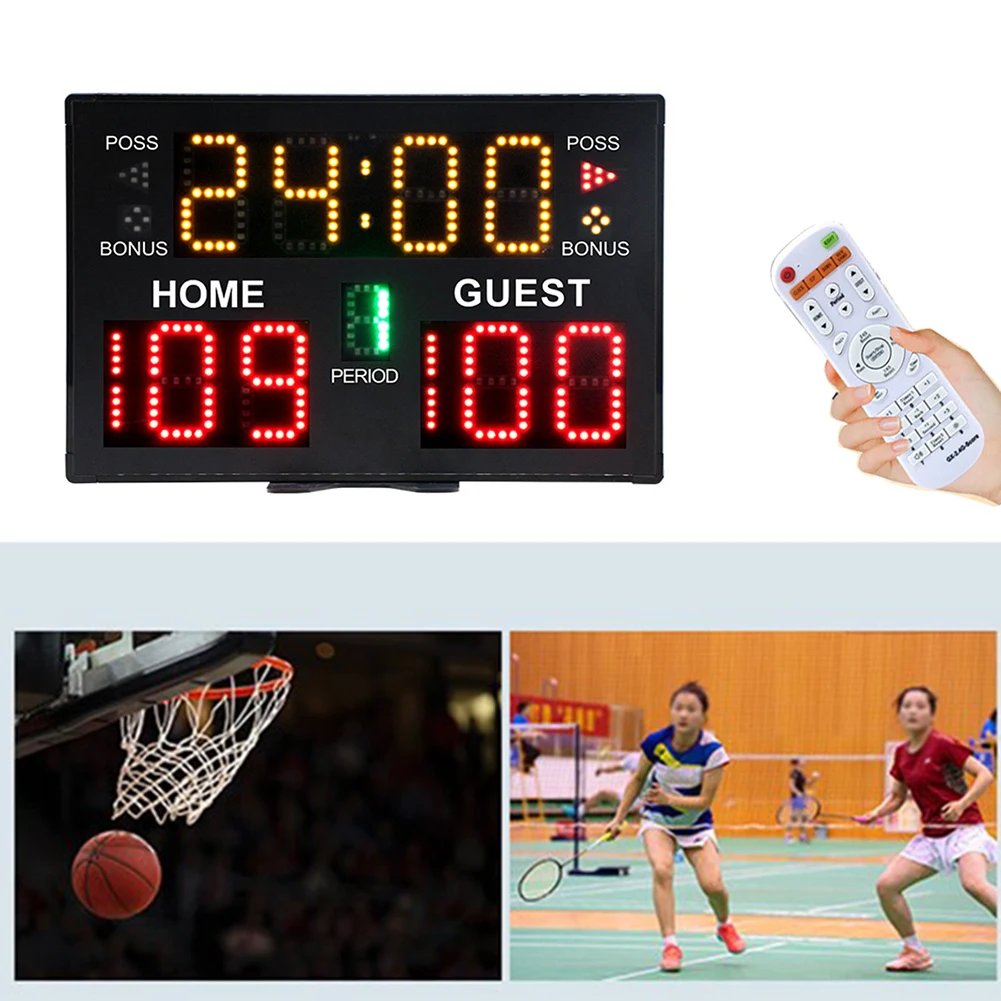 Digital LED Scoreboard Tabletop Score Board For Basketball Volleyball Tennis Boxing Game For Team Sports Match Training Supplies