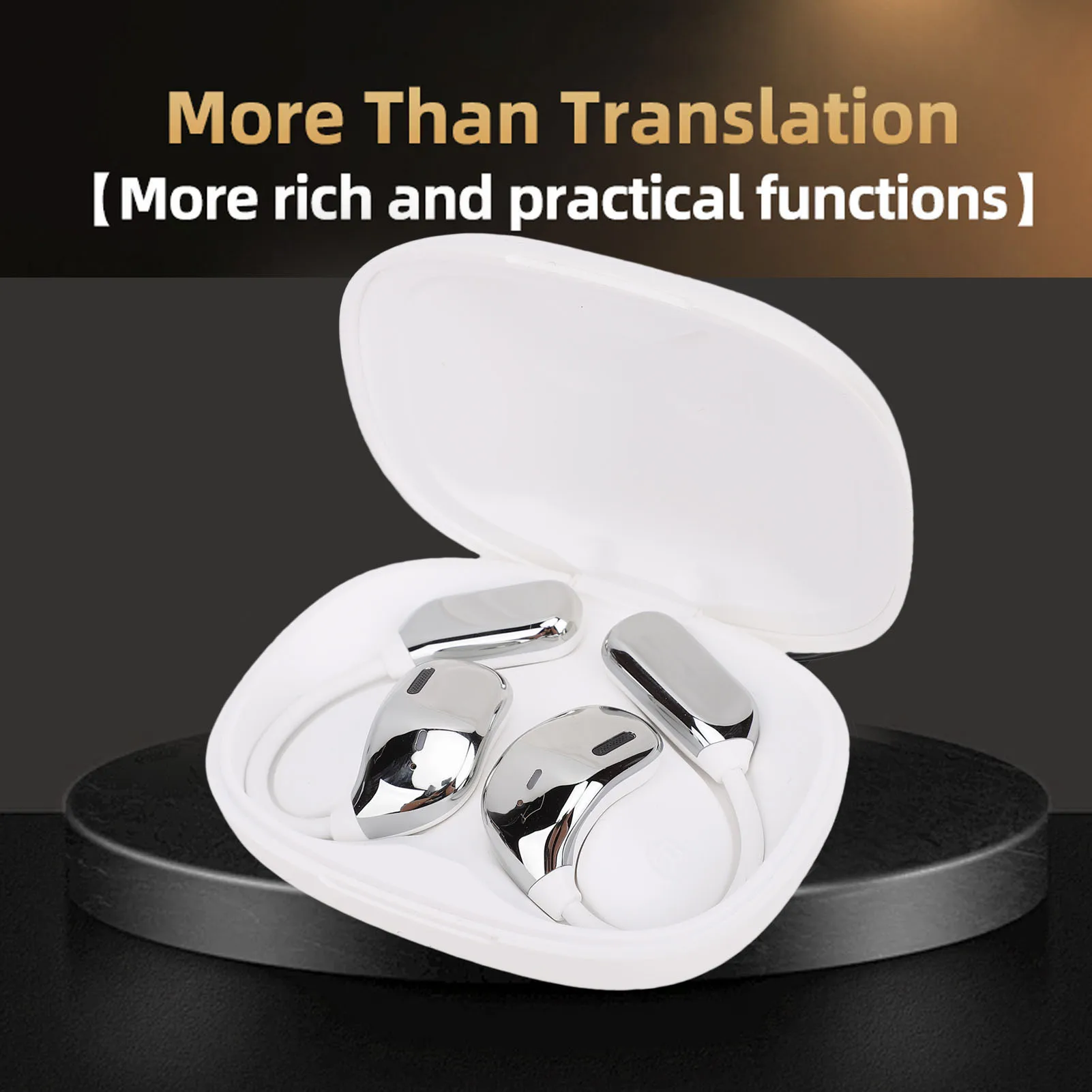 Наушники-переводки с искусственным интеллектом, реальное время 133, переводка языка, беспроводное устройство-переводчик для наушников для путешествий, делового исследования