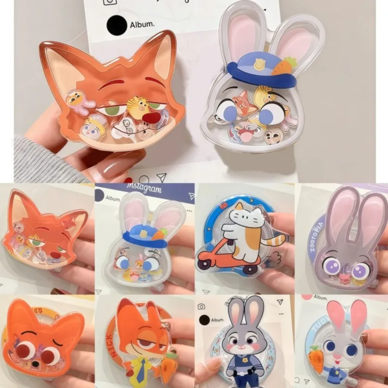

For iPhone Samsung Galaxy Foldable Holder Cute 3D Cartoon Judy Nick Case For Magsafe Magnetic Phone Griptok Grip Tok Stand..