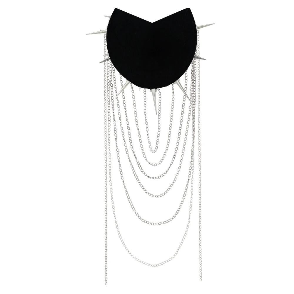 Fringe Shoulder Rivet Tassel Chain Epaulet Shoulder Boards Badge Uniform Accessories 2pieces